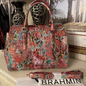 Brahmin Small Finley Reservoir Melbourne Leather Handbag